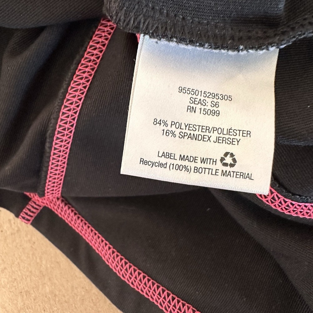 Everlast Black Pink Activewear Top Size L Women's 1/4 Zip Long Sleeve Thumbholes - Picture 11 of 12